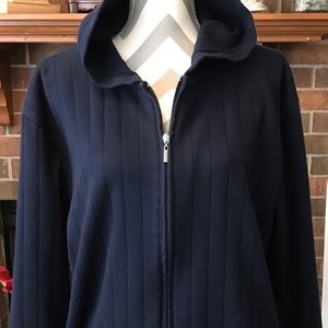 Liz Golf by Liz Claiborne Navy Sweater Jacket